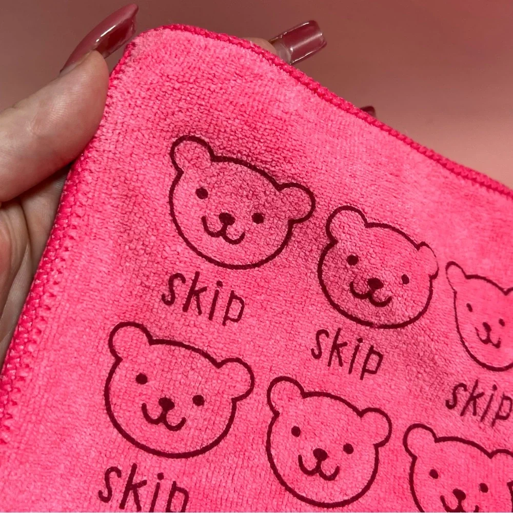 Y2K kawaii pink teddy bear washcloth